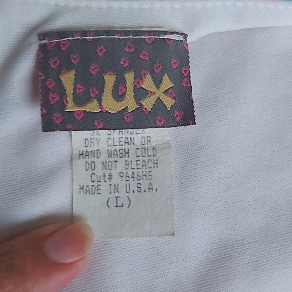 LUX Girls Paisley Bikini Open Back Polyester Blend Bathing Suit Top - Size Large - Picture 5 of 6